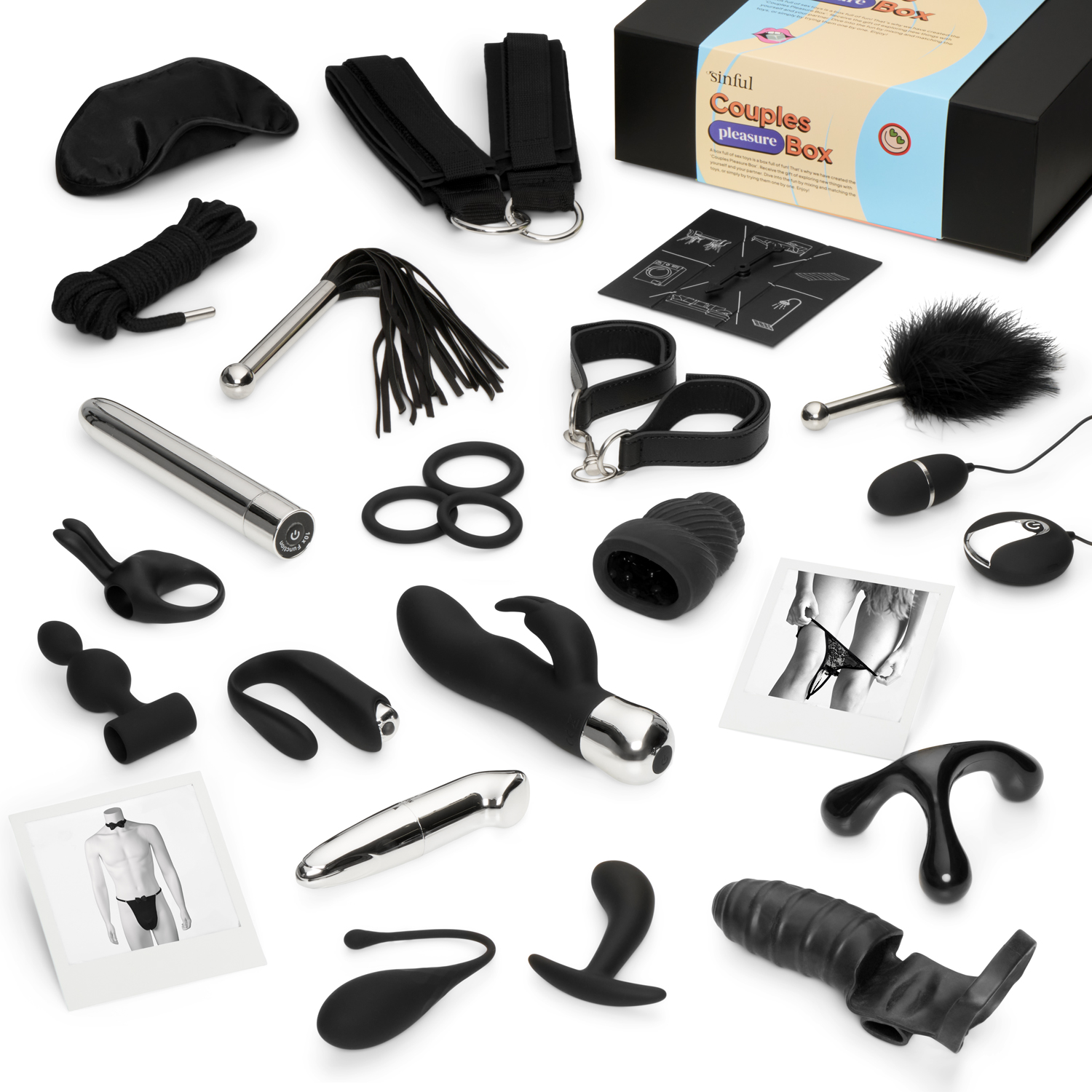 Sinful Couples Pleasure Box - Black