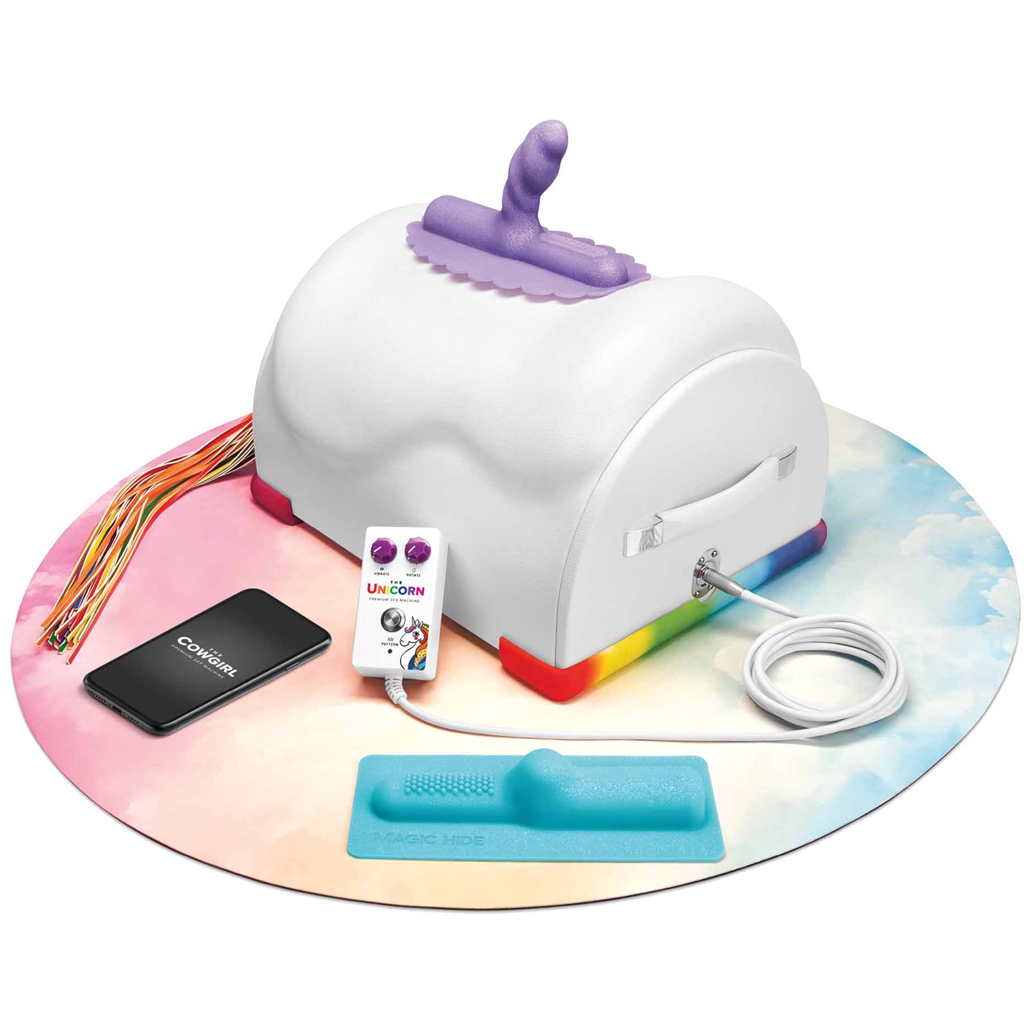The Cowgirl Unicorn Premium Riding Machine - Mixed colours