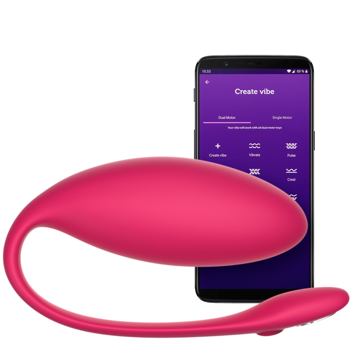 We-Vibe Jive App-Controlled G-Spot Vibrator Pink - Rose