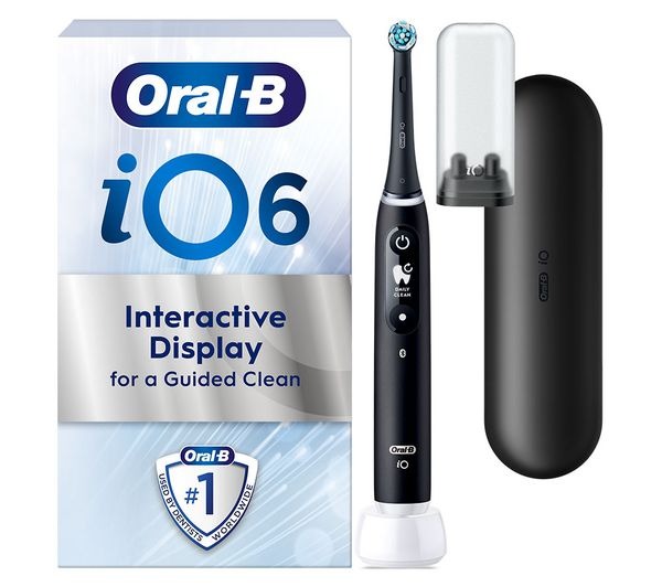Oral-B iO 6 Electric Toothbrush with Travel Case - Black Lava