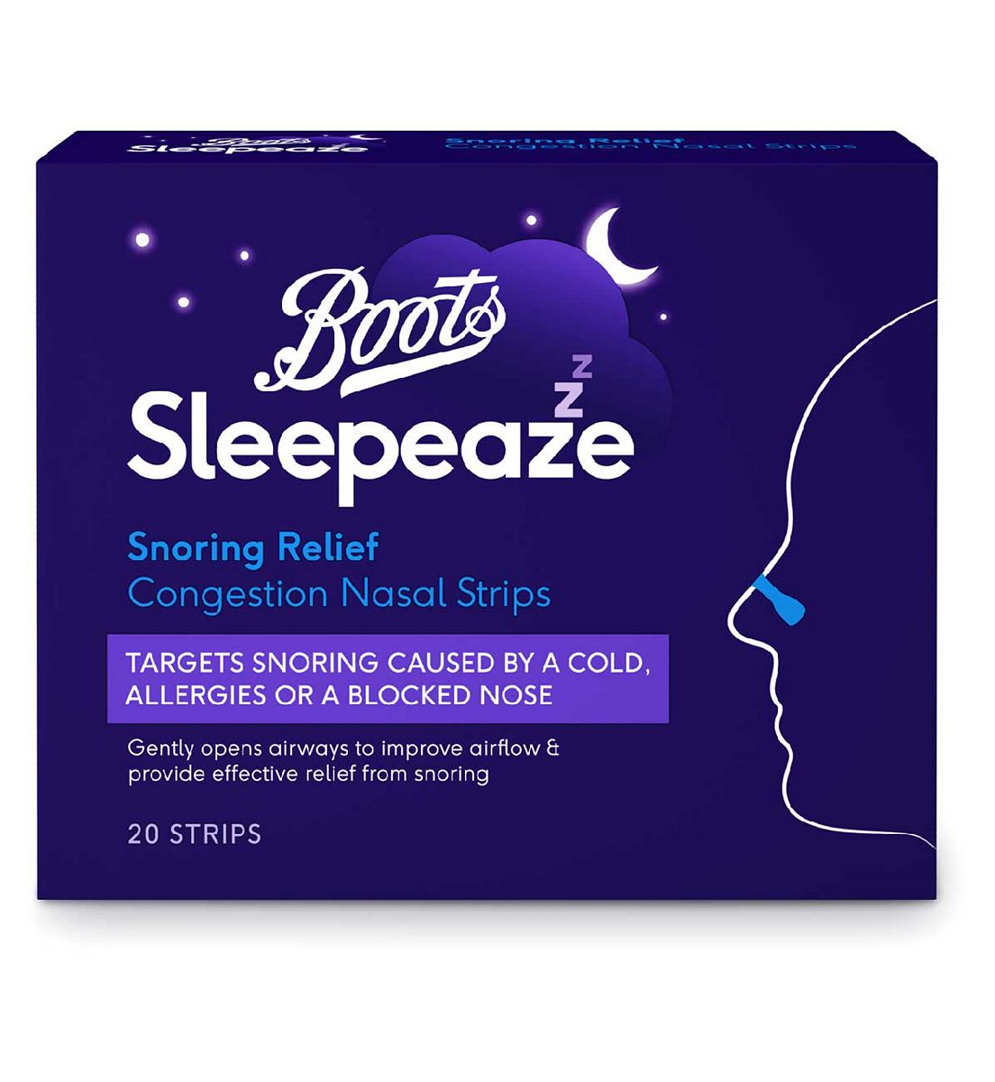 Boots Sleepeaze Snoring Relief Congestion Nasal Strips - 20