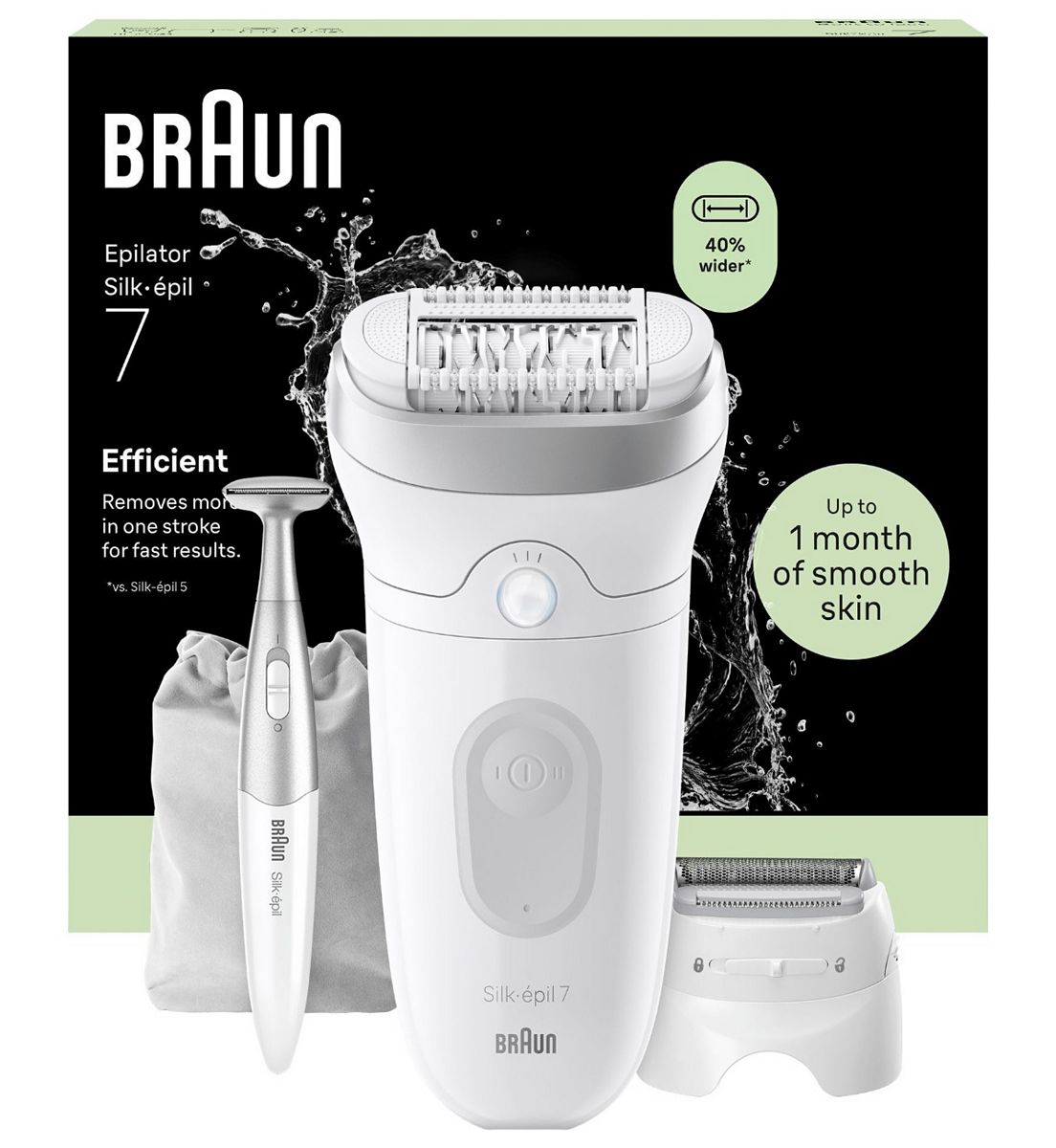 Braun Silk-Épil 7 Epilator For Easy Hair Removal Lasting Smooth Skin 7-241