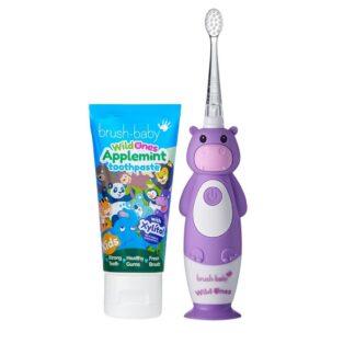 Brush Baby Brush-Baby Wildones Hippo Rechargeable Toothbrush & Applemint Toothpaste