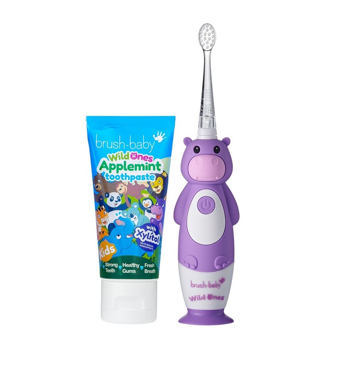 Brush Baby Brush-Baby Wildones Hippo Rechargeable Toothbrush & Applemint Toothpaste