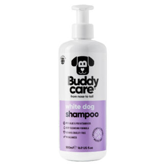 Buddycare Dog Shampoo - White Dog - 500ml / 16.9 fl oz