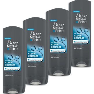 Dove Men+Care Body And Face Wash Clean Comfort 400Ml X4 Bundle