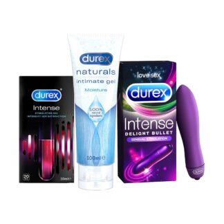 Durex Intense Delight Vibrating Bullet, Lubricant & Gel Bundle
