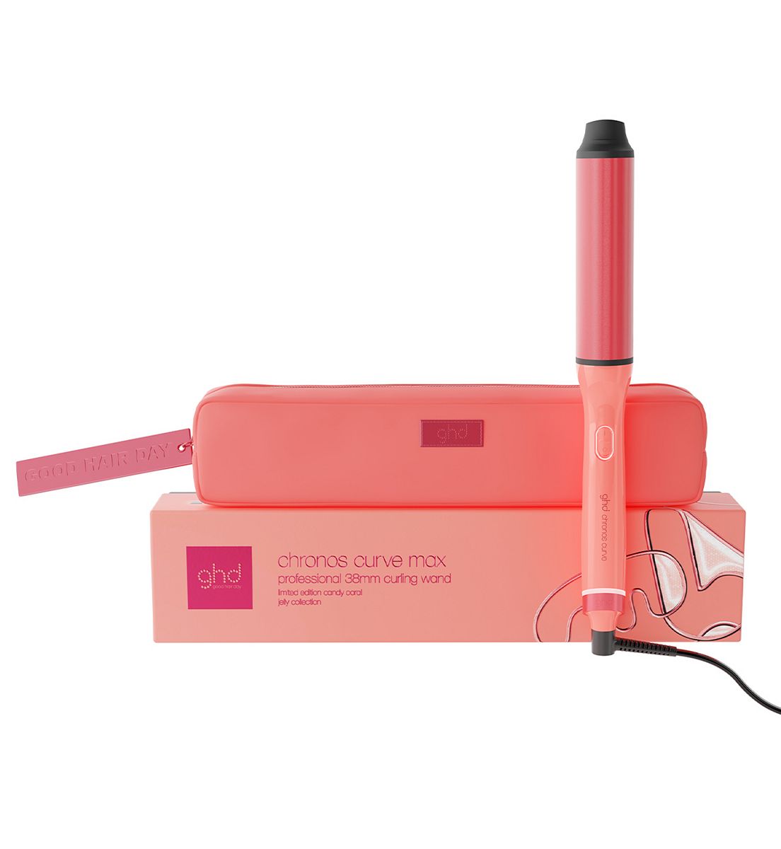 GHD Chronos Curve Limited Edition Max Wand (38Mm Barrel) In Candy Coral