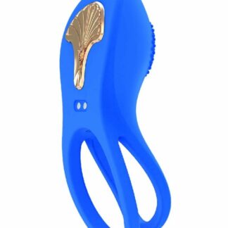 Gold Glam Cock Ring - Blue