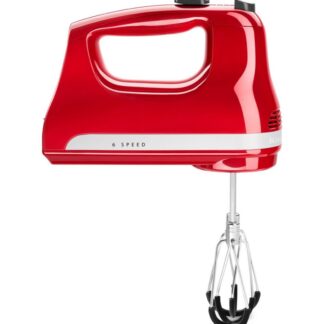 KitchenAid 6 Speed Hand Mixer Flex Edge Empire Red
