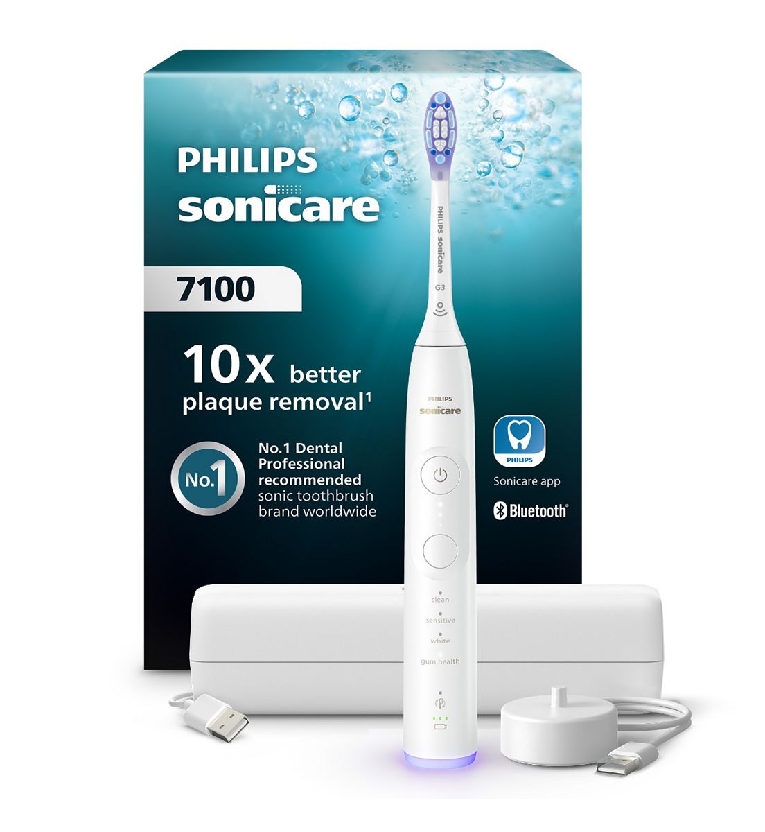 Philips Sonicare 7100 Electric Toothbrush White Travel Case Hx7420/01