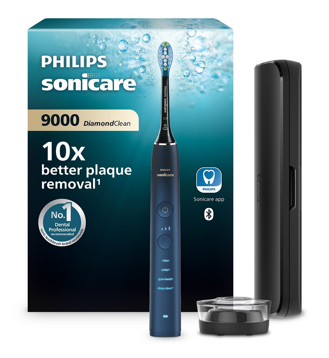 Philips Sonicare Diamondclean 9000 Electric Toothbrush Aquamarine Blue Special Edition Travel Case Hx9911/88