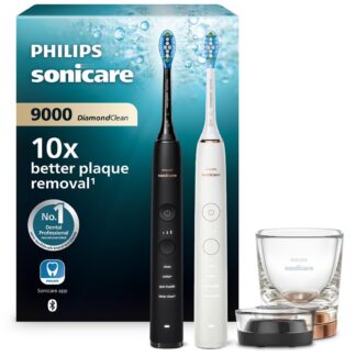 Philips Sonicare Diamondclean 9000 Electric Toothbrush Dual Pack Black & Rose Gold Hx9914/57