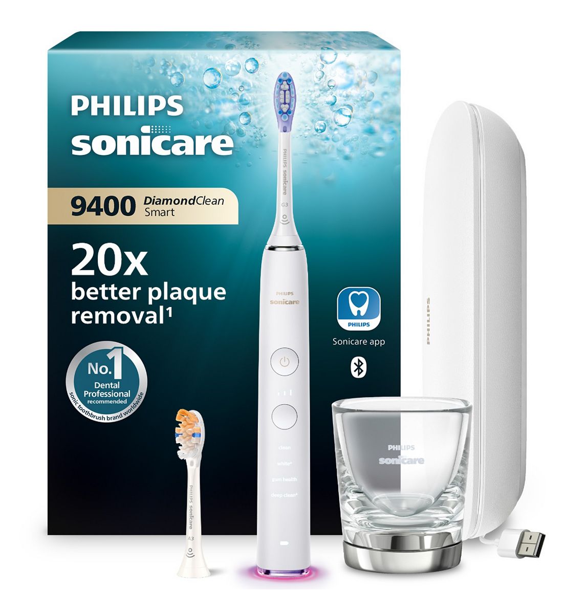 Philips Sonicare Diamondclean 9400 Smart Electric Toothbrush White Hx9917/88
