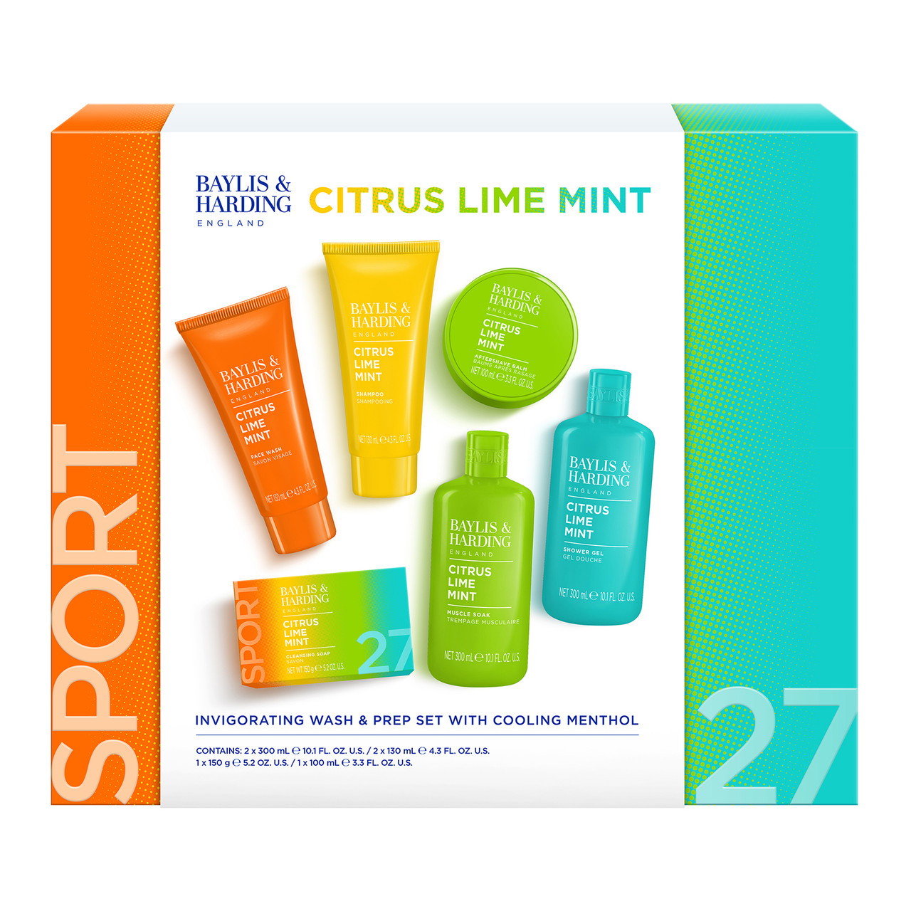 Baylis & Harding Citrus, Lime & Mint Men's Invigorating Shower & Prep Gift Set