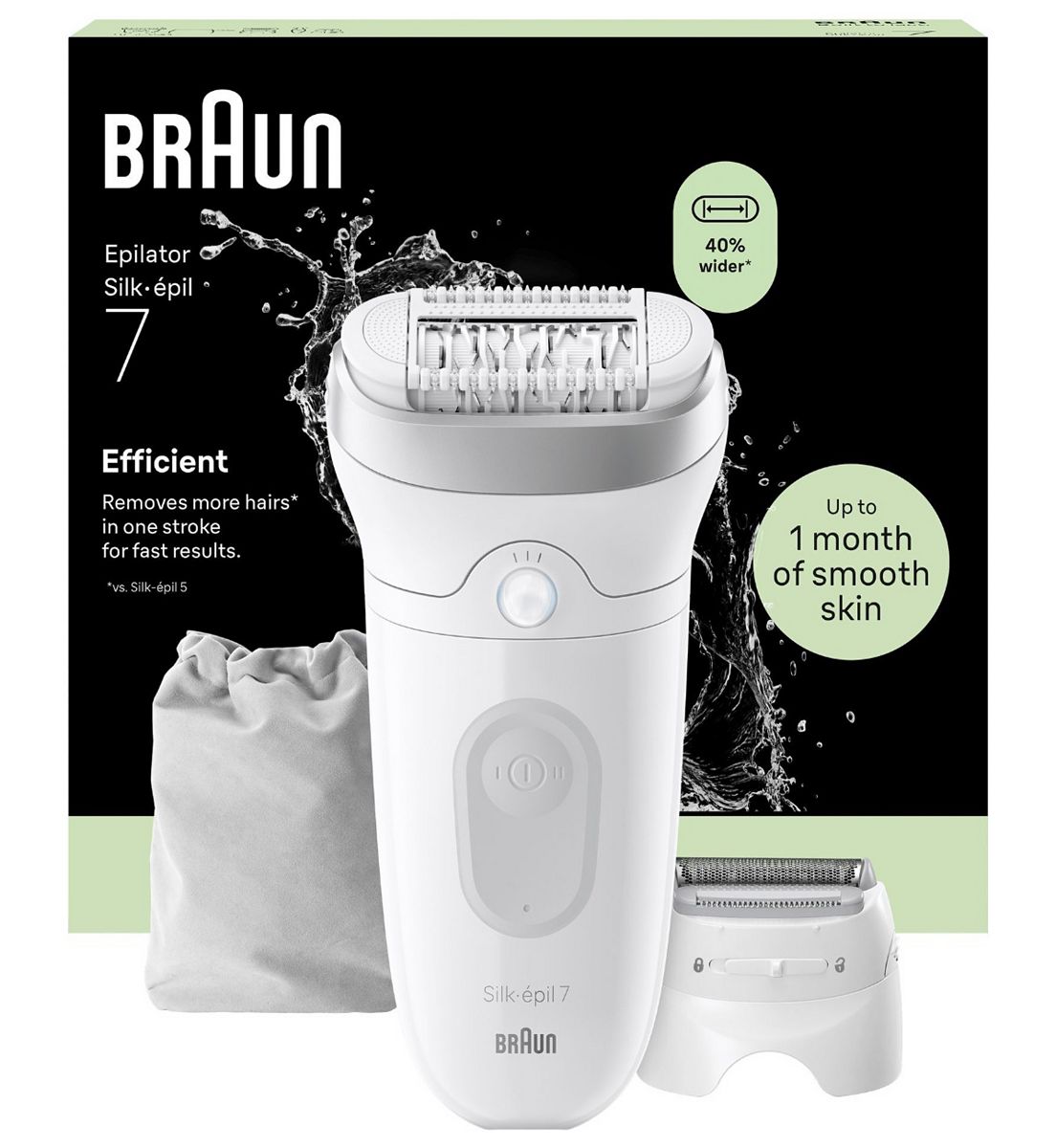 Braun Silk-Épil 7 Epilator For Easy Hair Removal Lasting Smooth Skin 7-030