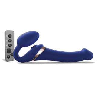 Strap-On-Me Multi-Orgasm Bendable Strap-On - Night Blue - Medium