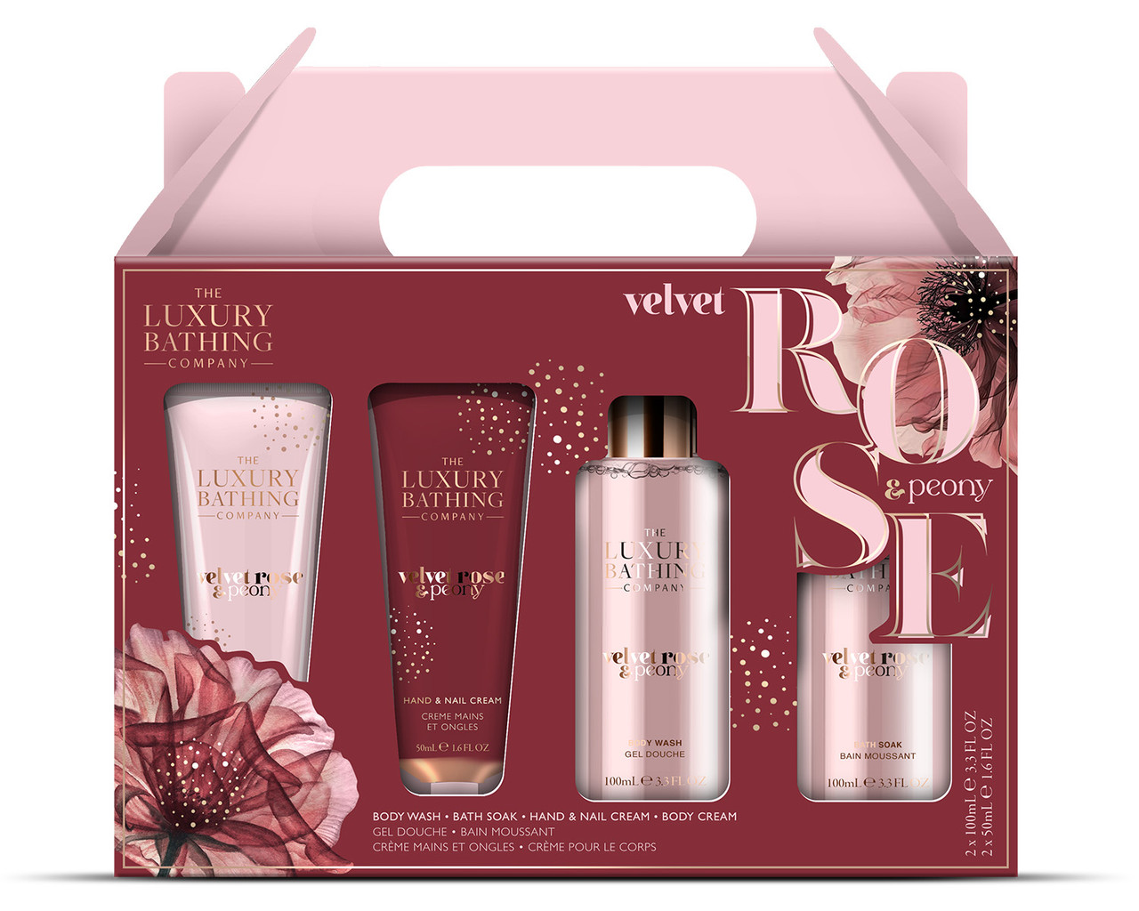 The Luxury Bathing Company Velvet Rose & Peony Top to Toe Essentials